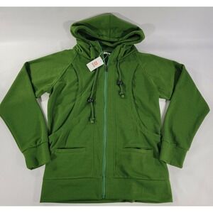 H2H Mens Casual Full Zip Hoodie Jacket Cotton Lightweight Hooded‎ Green New!